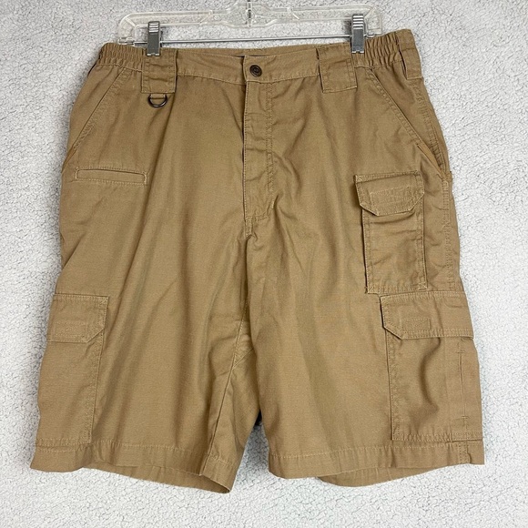 5.11 Tactical Cargo Shorts Men's 34 Khaki Utility Pockets - Picture 1 of 9